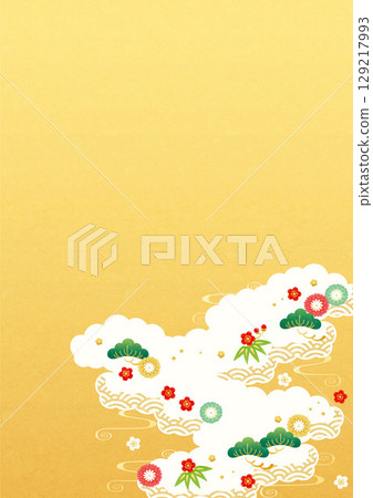 Background material - New Year's image 5-1 Background material - New Year's image 5-1 129217993