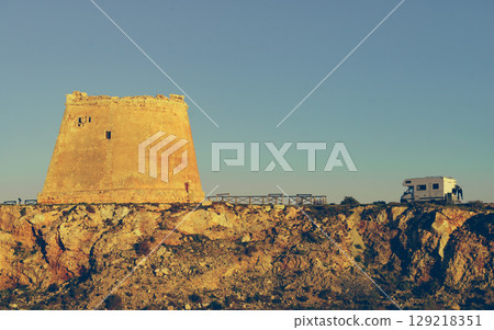 Caravan at Mesa Roldan tower, Spain Caravan at Mesa Roldan tower, Spain 129218351