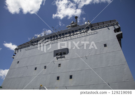 Looking up at the bridge of the supply ship Mashu Looking up at the bridge of the supply ship Mashu 129219098