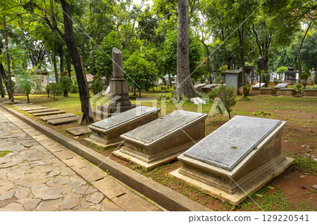 The cultural heritage of the Taman Prasasti Museum in Jakarta, Indonesia. 129220541