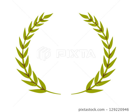 Laurel wreath hand drawn symbol 129220946
