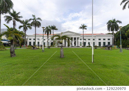 Jakarta, Indonesia - Mar 29,2024 : View of Fatahillah square which is located in Jakarta Old Town in Jakarta, Indonesia on Mar 29,2024. Jakarta, Indonesia - Mar 29,2024 : View of Fatahillah square which is located in Jakarta Old Town in Jakarta, Indonesia on Mar 29,2024. 129220970