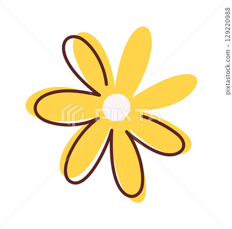 Creative yellow flower design element 129220988