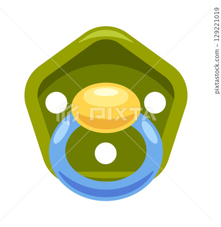 Green newborn baby pacifier cartoon Green newborn baby pacifier cartoon 129221019