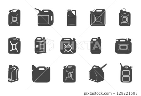 Jerry can silhouettes, Jerry can svg, Gas can svg, Can svg, Can silhouette, Gas can silhouette, Can clipart, Jerry can vector. 129221595