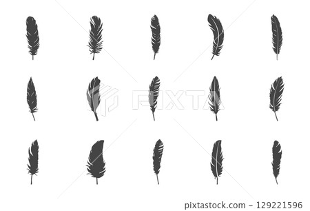 Feather Svg, Feather Silhouette, Birds Feather Svg, Boho Feathers Svg, Feather Vector, Feather Silhouette Bundle, Feather Clipart.  129221596
