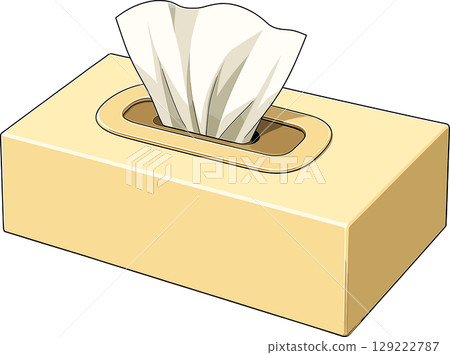 Simple tissue box illustration 129222787