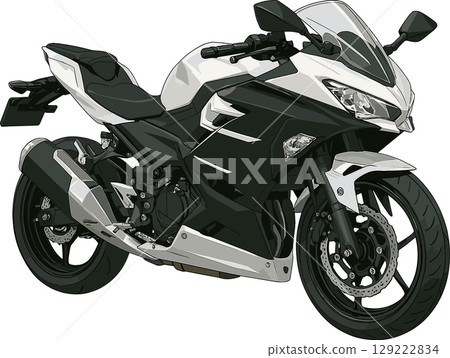 Illustration of a sports bike 129222834