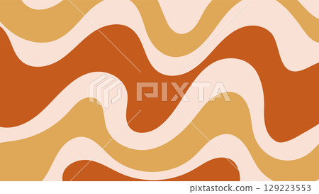 Abstract psychedelic trippy y2k retro background in warm colors. Groovy wavy print. Vintage backdrop in 60-70s style. Simple vector illustration Abstract psychedelic trippy y2k retro background in warm colors. Groovy wavy print. Vintage backdrop in 60-70s style. Simple vector illustration 129223553