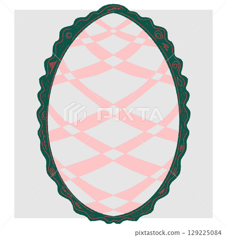 Hand-drawn decorative frame in doodle sketch style. Vector illustration with wavy lines and swirls. Perfect for cards, invitations, posters, or photo decoration. Hand-drawn decorative frame in doodle sketch style. Vector illustration with wavy lines and swirls. Perfect for cards, invitations, posters, or photo decoration. 129225084