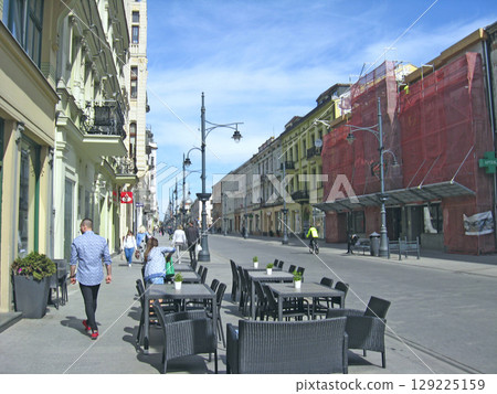 Beautiful architecture of Lodz. Buildings in the Polish city of Lodz Beautiful architecture of Lodz. Buildings in the Polish city of Lodz 129225159