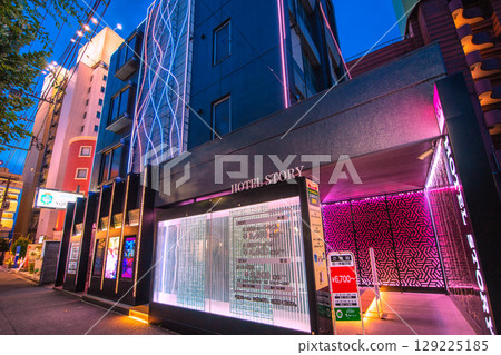 Tokyo cityscape in Japan View of hotel street etc. in front of Uguisudani Station Tokyo cityscape in Japan View of hotel street etc. in front of Uguisudani Station 129225185