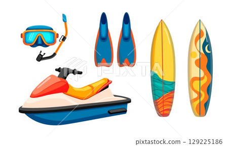 Beach Water Sports Set Beach Water Sports Set 129225186