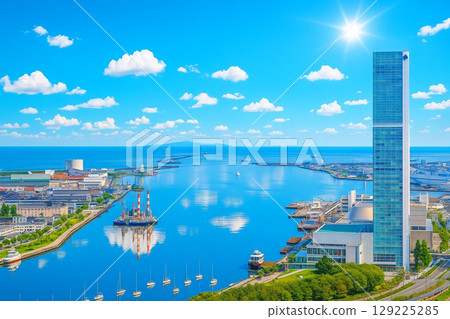 View of Toki Messe and Niigata City Museum of History from the Media Ship Observatory 129225285