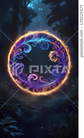 背景素材_魔法圈 129225471