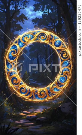 Background material_magic circle 129225473
