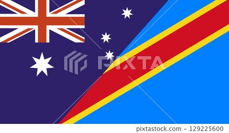 Flag of Australia and Republic of the Congo. Australian and Congolese flags Flag of Australia and Republic of the Congo. Australian and Congolese flags 129225600