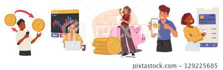 Curious teenage children getting financial literacy education for successful money management Curious teenage children getting financial literacy education for successful money management 129225685