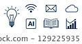 Online Learning Icons 129225935