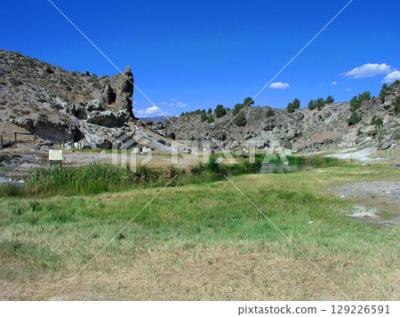 Hot Creek Geologic Site, Mammoth Lakes, California, USA Hot Creek Geologic Site, Mammoth Lakes, California, USA 129226591