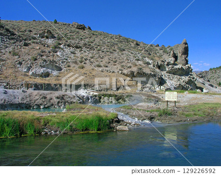 Hot Creek Geologic Site, Mammoth Lakes, California, USA Hot Creek Geologic Site, Mammoth Lakes, California, USA 129226592