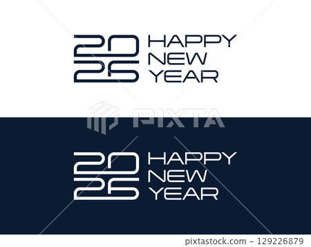 Happy New Year 2026 creative number logo text design template Happy New Year 2026 creative number logo text design template 129226879