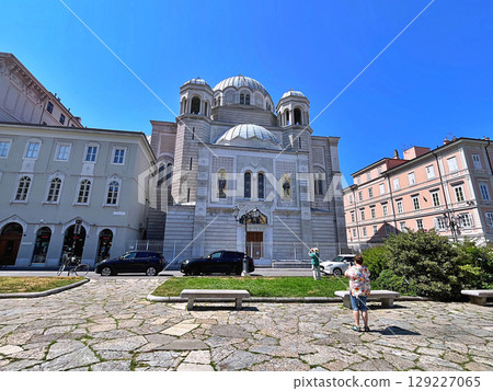 Saint Spiridon Church on July 12 2025 in Trieste on Italy. Trieste is a popular tourist town in Italy 129227065
