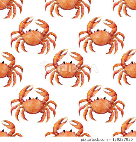 crabs seamless pattern 129227930