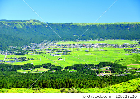 View of the Aso Uchinomaki Onsen area (Aso City, Kumamoto Prefecture) [July 2025] 129228120