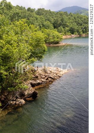Lake Nozori seen from the lakeside hiking trail Lake Nozori seen from the lakeside hiking trail 129229127