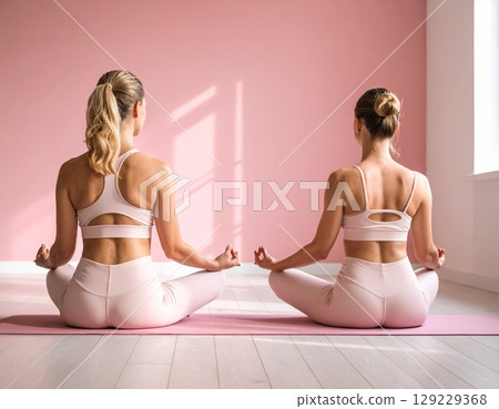 A yoga session to calm your mind in a light-filled space A yoga session to calm your mind in a light-filled space 129229368