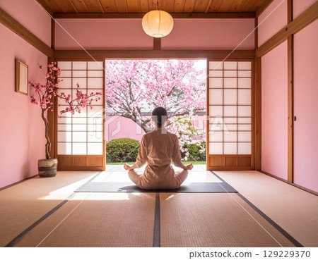 A yoga session to calm your mind in a light-filled space A yoga session to calm your mind in a light-filled space 129229370