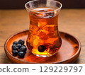 Tea Soda Black Tea Blueberry AI-Generated Drink Cafe Tea 129229797