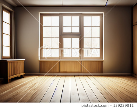 Empty room, quiet room, real estate, interior, interior view, home, detached house, wooden floor, wooden room 129229811