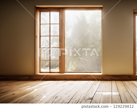 Empty room, quiet room, real estate, interior, interior view, home, detached house, wooden floor, wooden room 129229812