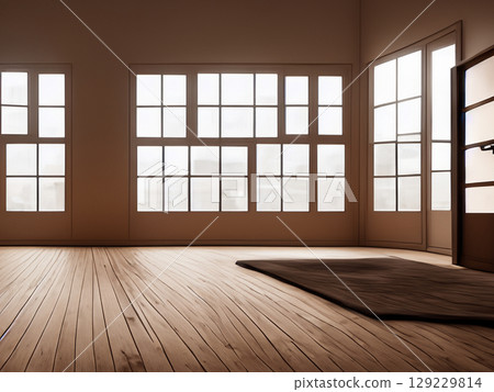 Empty room, quiet room, real estate, interior, interior view, home, detached house, wooden floor, wooden room 129229814