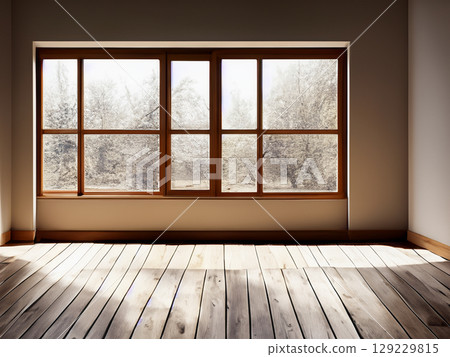 Empty room, quiet room, real estate, interior, interior view, home, detached house, wooden floor, wooden room 129229815