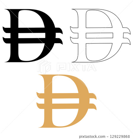Dirham-coins icon. Dirham Currency sign. UAE Dirham symbol. Gold coins with UAE currency logo. flat style. 129229868