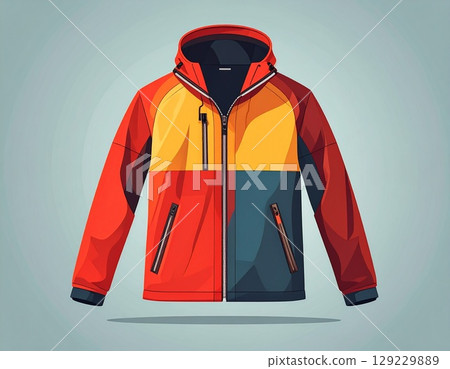 風衣簡單插畫 風衣簡單插畫 129229889