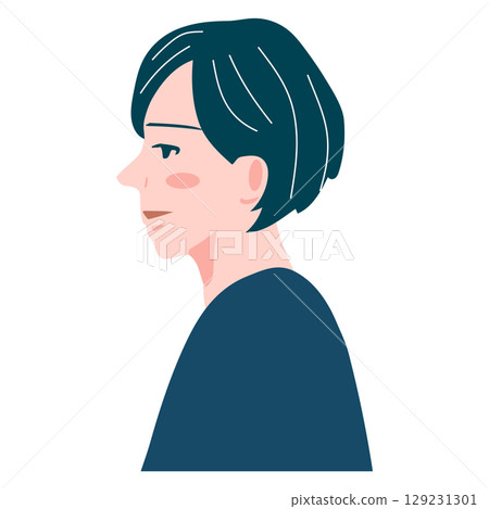 一名留著黑色短髮的男子的個人資料圖標 129231301