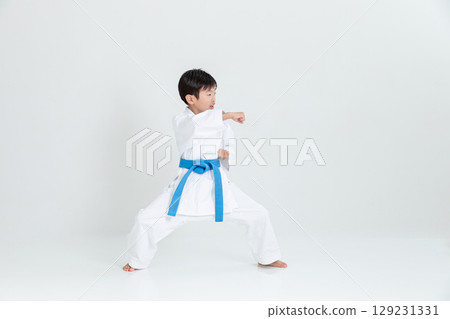 Children doing karate 129231331