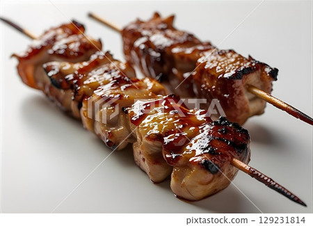 Close-up of grilled skewers 129231814