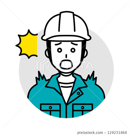Male worker icon (surprised) Male worker icon (surprised) 129231868