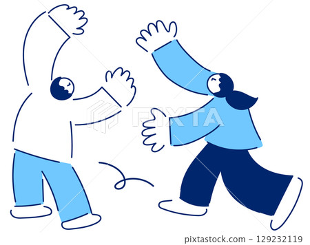 Stylish flat design character illustrations/illustrations Stylish flat design character illustrations/illustrations 129232119