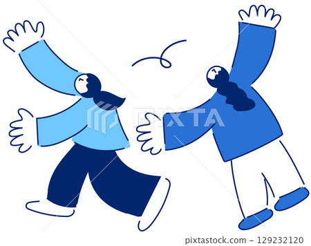 Stylish flat design character illustrations/illustrations Stylish flat design character illustrations/illustrations 129232120