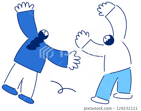 Stylish flat design character illustrations/illustrations 129232121