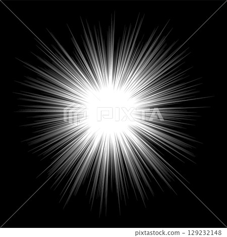 Manga-style solid flash-style concentrated lines Vector illustration material 1 Circle Manga-style solid flash-style concentrated lines Vector illustration material 1 Circle 129232148