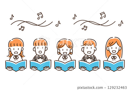 男女混合合唱團插圖 129232463