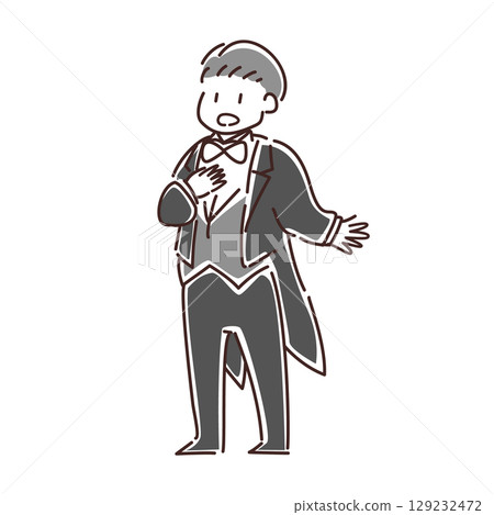 Vector illustration of a man singing Vector illustration of a man singing 129232472