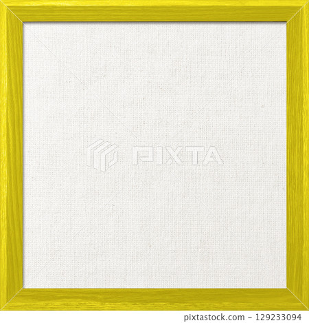 方形背景影像,白色棉麻帆佈板,黃色木框 方形背景影像,白色棉麻帆佈板,黃色木框 129233094